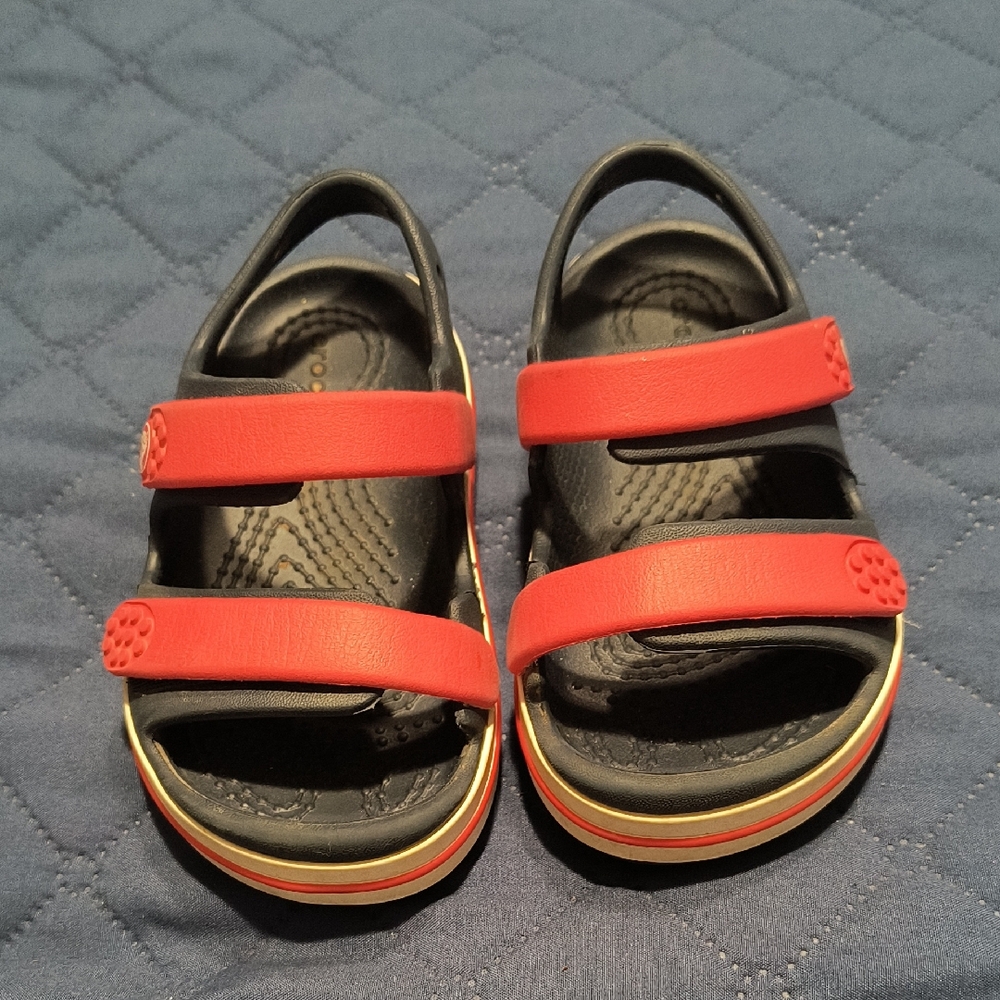 CROCS Stylish Kids Black and Red Sandals